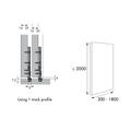 Dimensions drawing 3 — SlideLine M Inset Track Profiles | 2,500mm
