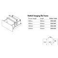 Dimensions drawing 1 — U Bend Cut-out Cover — Universal Fit