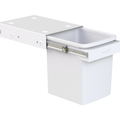 Hideaway Compact soft-close waste bin in arctic white