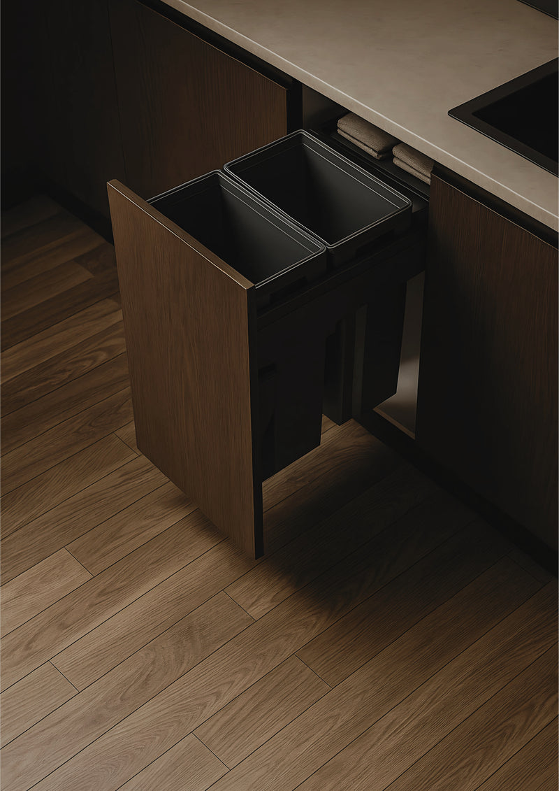 HushSort Pull-Out Waste Bin – Fits Australian Standard Cabinet (Type C)