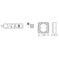 Häfele Connect Mesh furniture switch Area of Application: The Connect Mesh furniture switch is able to control one scene/group by the middle button. Left and right will be used for colour changes (MW or RGB) and up and down for dimming.The complete set is