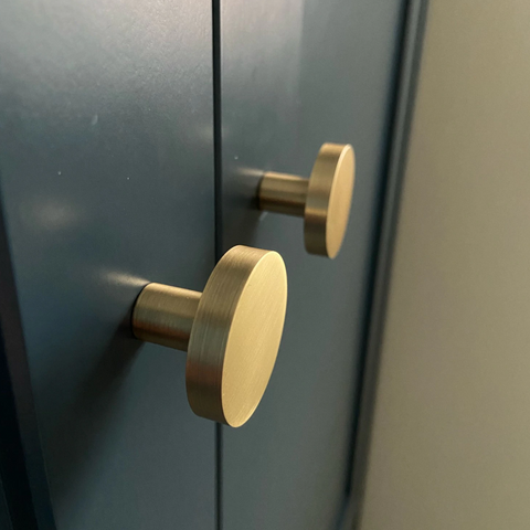 Nova Solid Brass Knob | Satin Brass XS - L