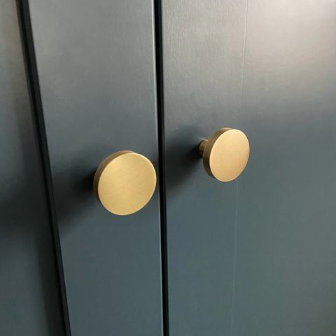 Nova Solid Brass Knob | Satin Brass XS - L