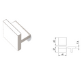 Dimensions drawing 2 — Cabinet Knob — Rectangle-T | 45 × 20 mm