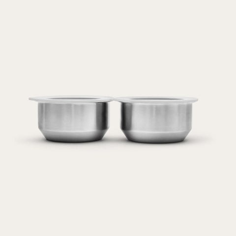 Stainless Steel and Glass Dip Bowls | Set of 2