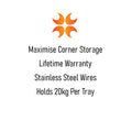 Corner Storage: 3/4 Lazy Susan (710D) with pole (solid base)