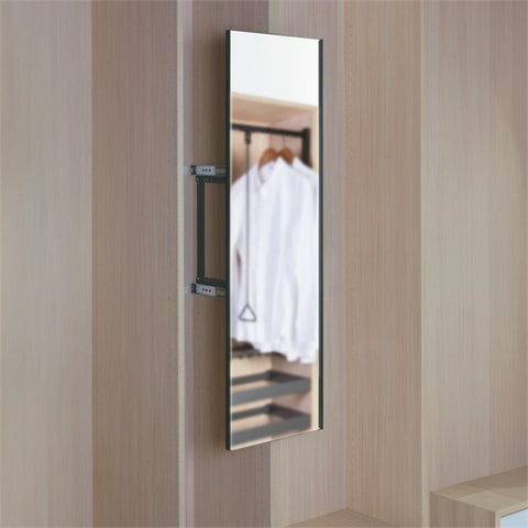 Pull Out Premier Swivel Mirror with Soft Close – Matt Black