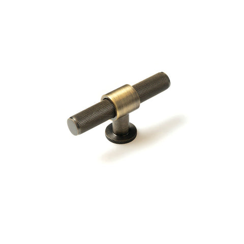 Momo Belgravia Knurled 82mm Solid Brass T Knob Dark Brushed Brass
