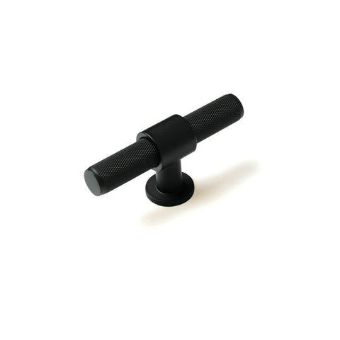 Momo Belgravia Knurled 82mm Solid Brass T Knob Matte Black