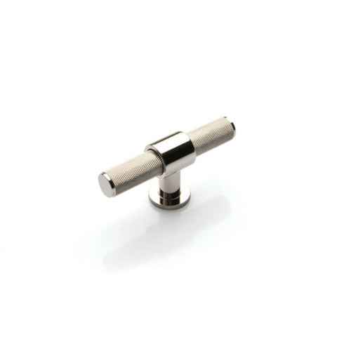 Momo Belgravia Knurled 82mm Solid Brass T Knob Polished Nickel