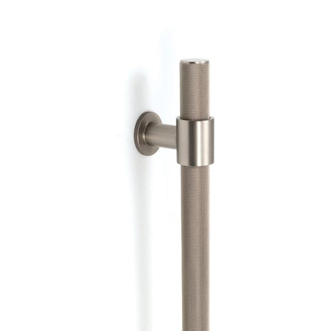 Momo Belgravia Knurled Door Pull Handle 496mm Dull Brushed Nickel