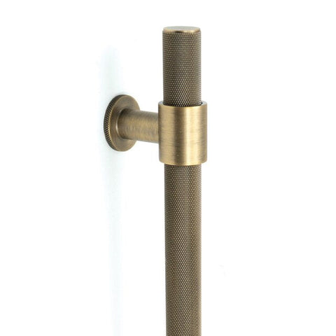 Momo Belgravia Knurled Door Pull Handle 600mm Dark Brushed Brass