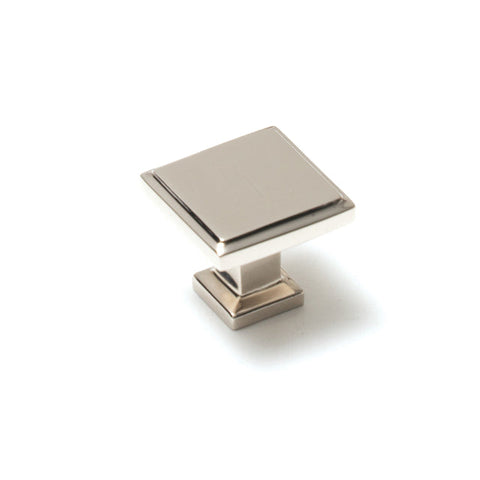 Momo Lucca Square Knob 30mm Polished Nickel