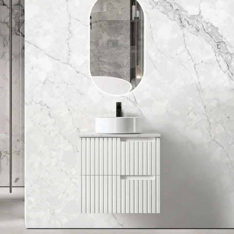 Vanity NOOSA Wall Hung 600mm Matte White