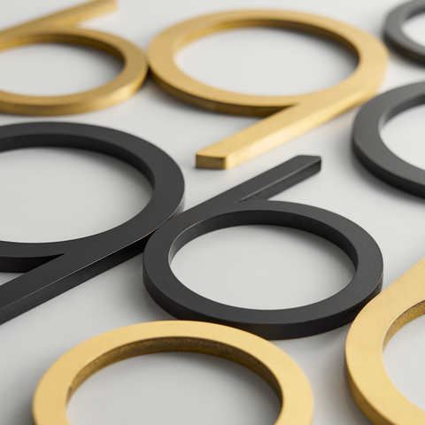 Oversized Smooth Solid Brass Floating Lettering | Gold 25cm - 40cm