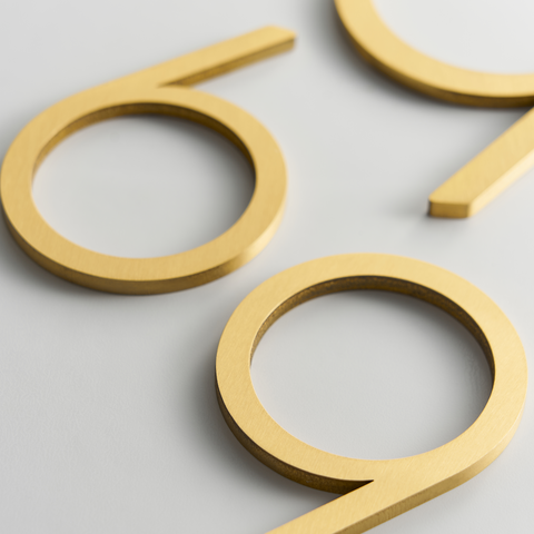 Oversized Smooth Solid Brass Floating Lettering | Gold 25cm - 40cm