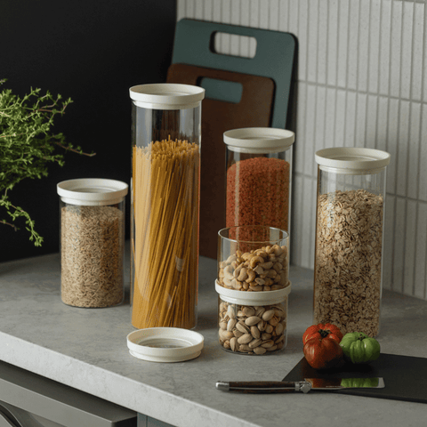 Wategos Round Glass Pantry Storage Jars
