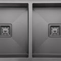 Häfele Squareline sink in linen-textured gunmetal