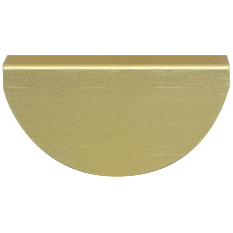 Häfele Half Moon Furniture Pull Handle in brass brushed