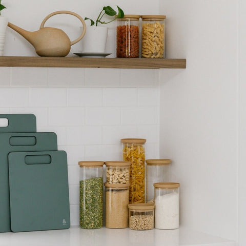 Wategos Round Glass Pantry Jars | Praline