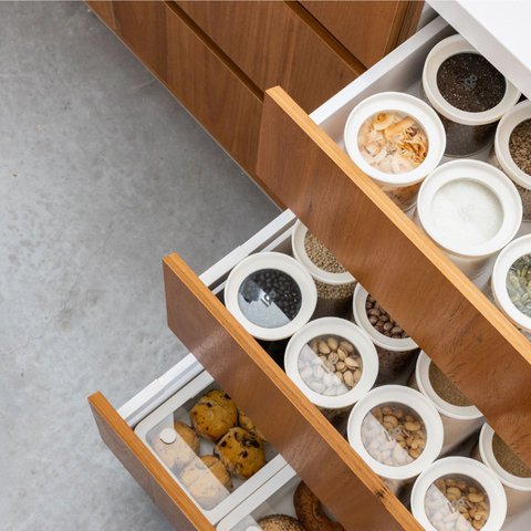 Wategos Round Glass Pantry Storage Jars