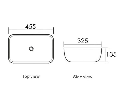 Artis O'96 White Oval Basin Ultra Slim (Oval: 455x325x135)