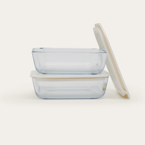 Glass Food Containers | Square 2pk
