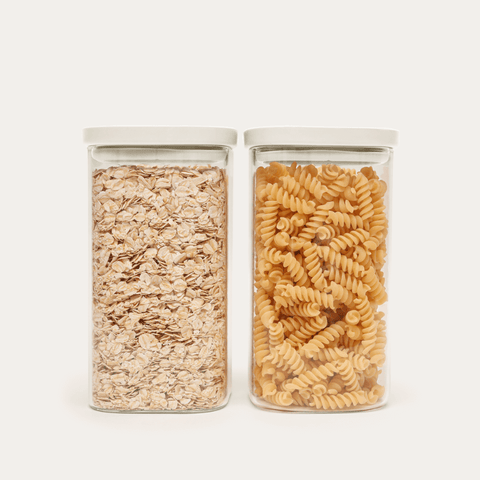 Newrybar Square Glass Pantry Jars | 2pk