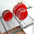 Double Pull Out Plate Rack (Stainless Steel Wire)