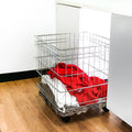 Laundry Basket, 500H Stainless Steel Basket (Incl. Castors)