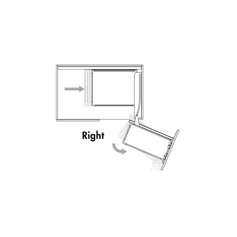 Dimensions drawing 1 — Magic Blind Corner — Brushed Stainless