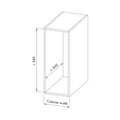 Dimensions drawing 1 — Tungsten Series Pull-Out Bottle & Spice Rack | 550h × 500d mm