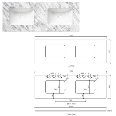 BOSTON Wall Hung Vanity 1500mm Light Grey-Clearance