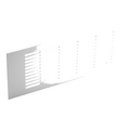 Dimensions drawing 1 — Aluminium Rectangular Vent — Satin Aluminium