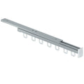 Häfele Extending Wardrobe Rail in silver anodised