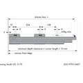 Dimensions drawing 4 — Concealed Soft-Close Drawer Runner | 300–550mm