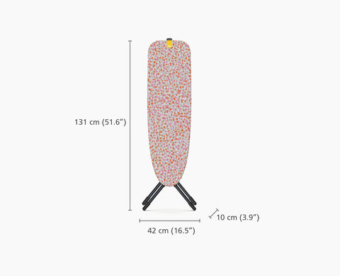 Glide Compact 110cm Peach Easy-store Ironing Board