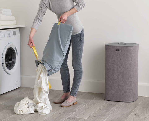 2-piece Grey Laundry Basket Set