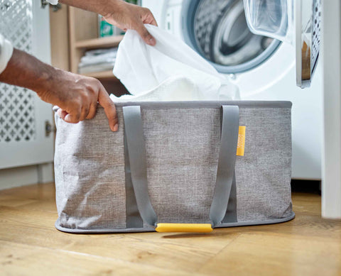 2-piece Grey Laundry Basket Set