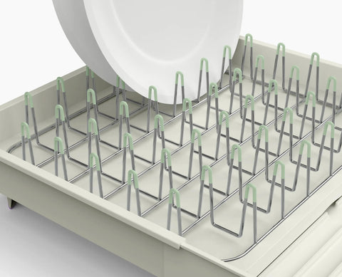 Extend™ Stone Green Expandable Dish Drainer