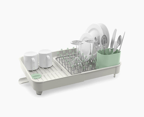 Extend™ Stone Green Expandable Dish Drainer