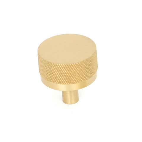 Bellevue Knob Knurled Brushed Satin Brass