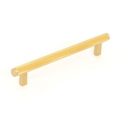 Bellevue Knurled Bar Pull Brushed Satin Brass