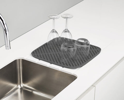 Flume™ Grey Dish Draining Mat