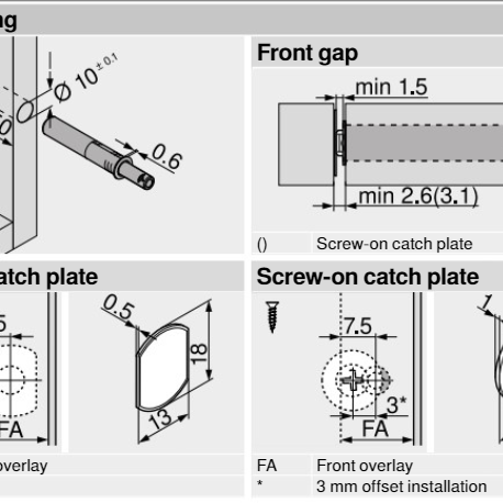 Blum Tip On and Adapter Plates