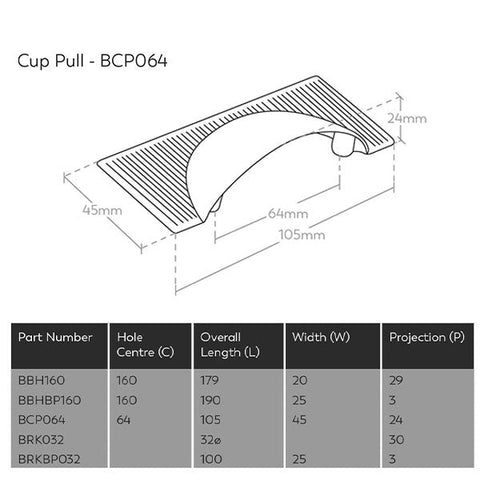 Barrington Cup Pull Dark Brushed Brass