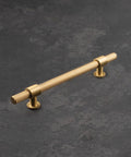 Momo Handles Belgravia Bar Pull 160mm Brushed Satin Brass - The Blue Space