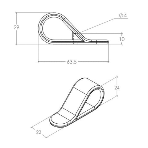 Belt Loop Knob Matte Black