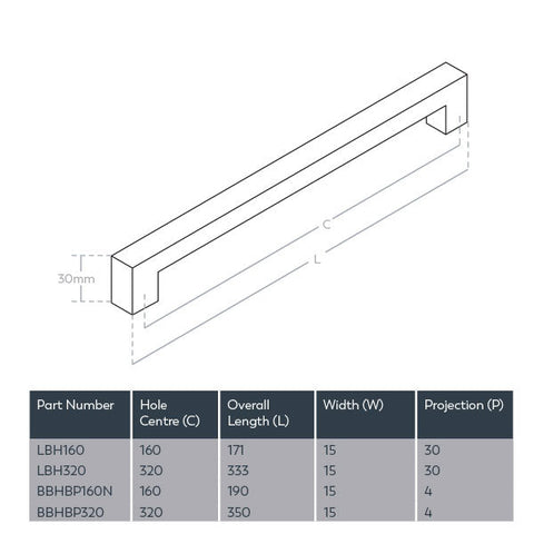 Liberty Bar Handle Dark Brushed Brass