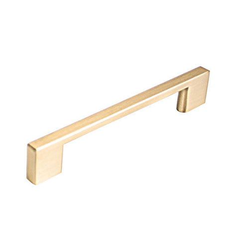 Momo Handles Livorno D Handle 128mm Brushed Matt Brass - The Blue Space